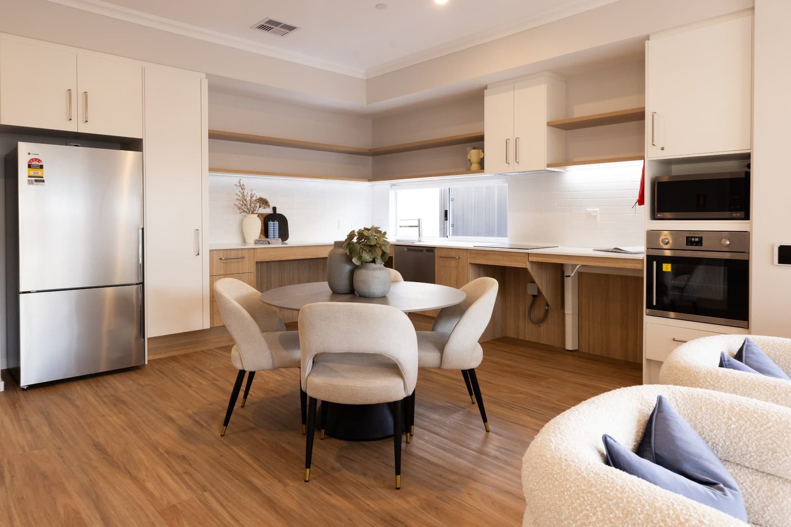 Accessible kitchen and dining area in one of the Kenwick SDA homes